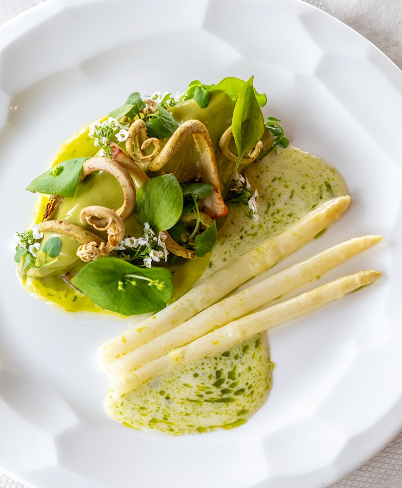 Local Lingcod, Fiddleheads & White Asparagus By Caitlin Gray-Ronda