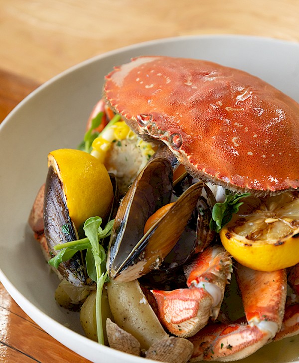 Fresh Dungeness Crab at Summer Crab Cookout at Wickaninnish Inn