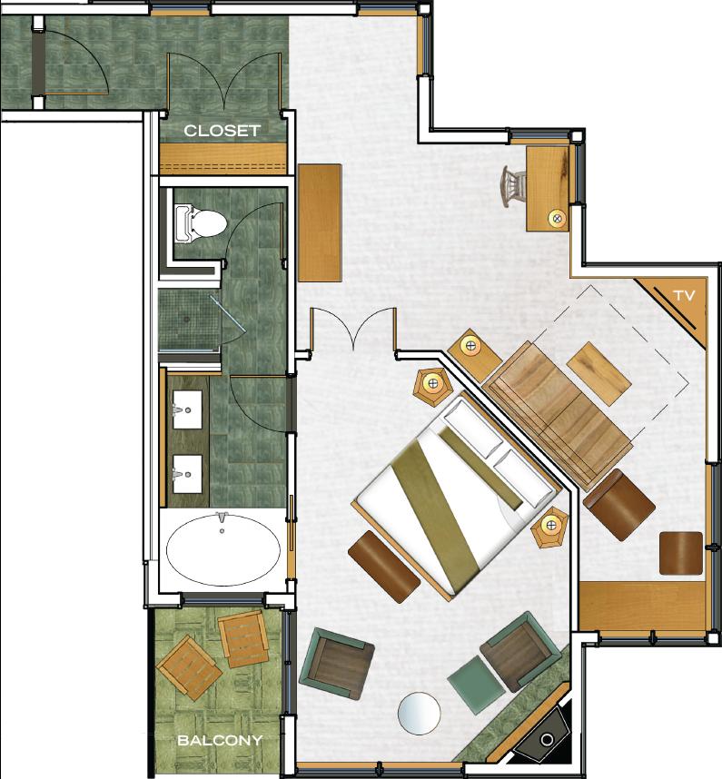 Frank Island Suite floorplan