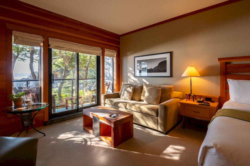 King Pointe West Deluxe Room Seating Area Wickaninnish Inn