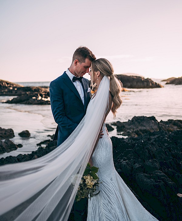 Oceanside Wedding on Chesterman Beach in Tofino, BC
